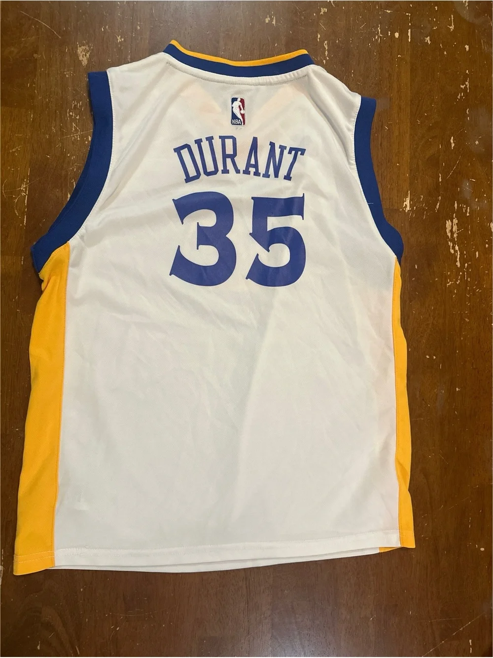 adidas White Golden State Warriors Kevin Durant Size Large